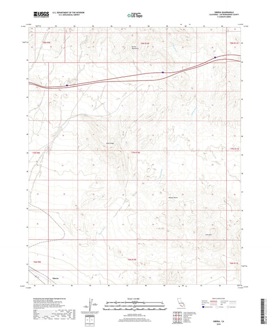 Siberia California US Topo Map Image