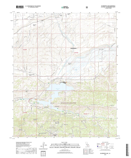Silverwood Lake California US Topo Map Image