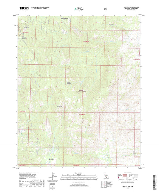 Sirretta Peak California US Topo Map Image