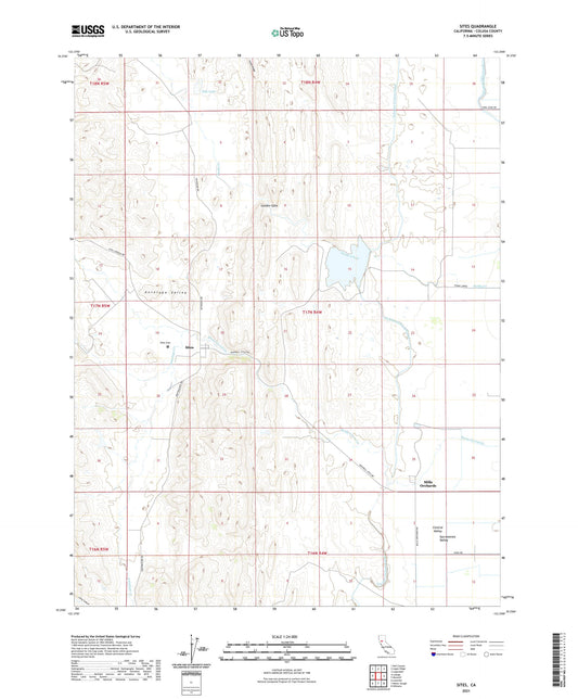 Sites California US Topo Map Image