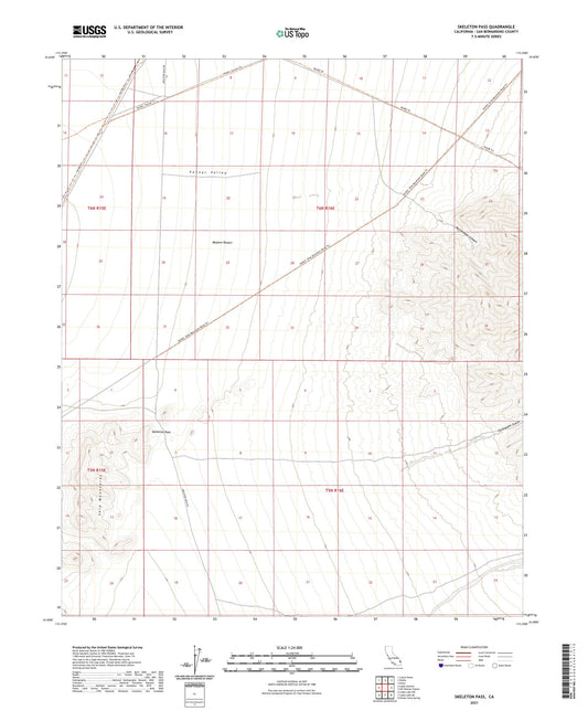 Skeleton Pass California US Topo Map Image