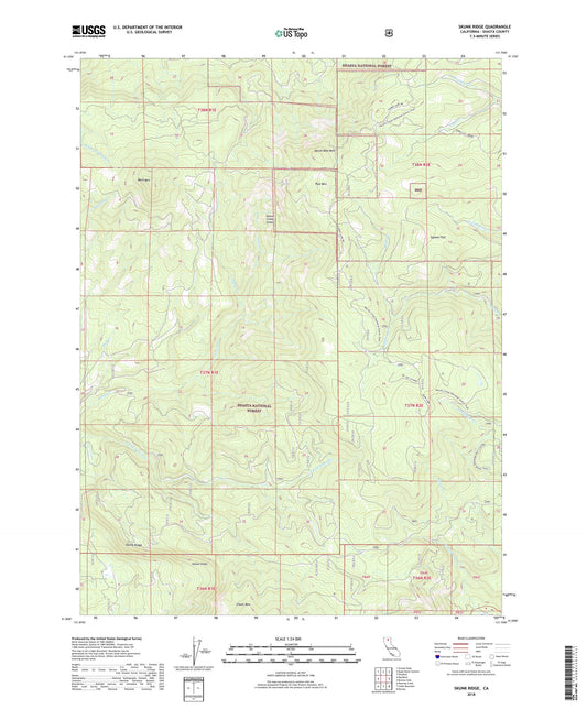 Skunk Ridge California US Topo Map Image