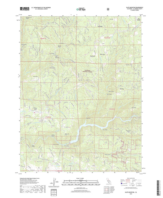 Slate Mountain California US Topo Map Image