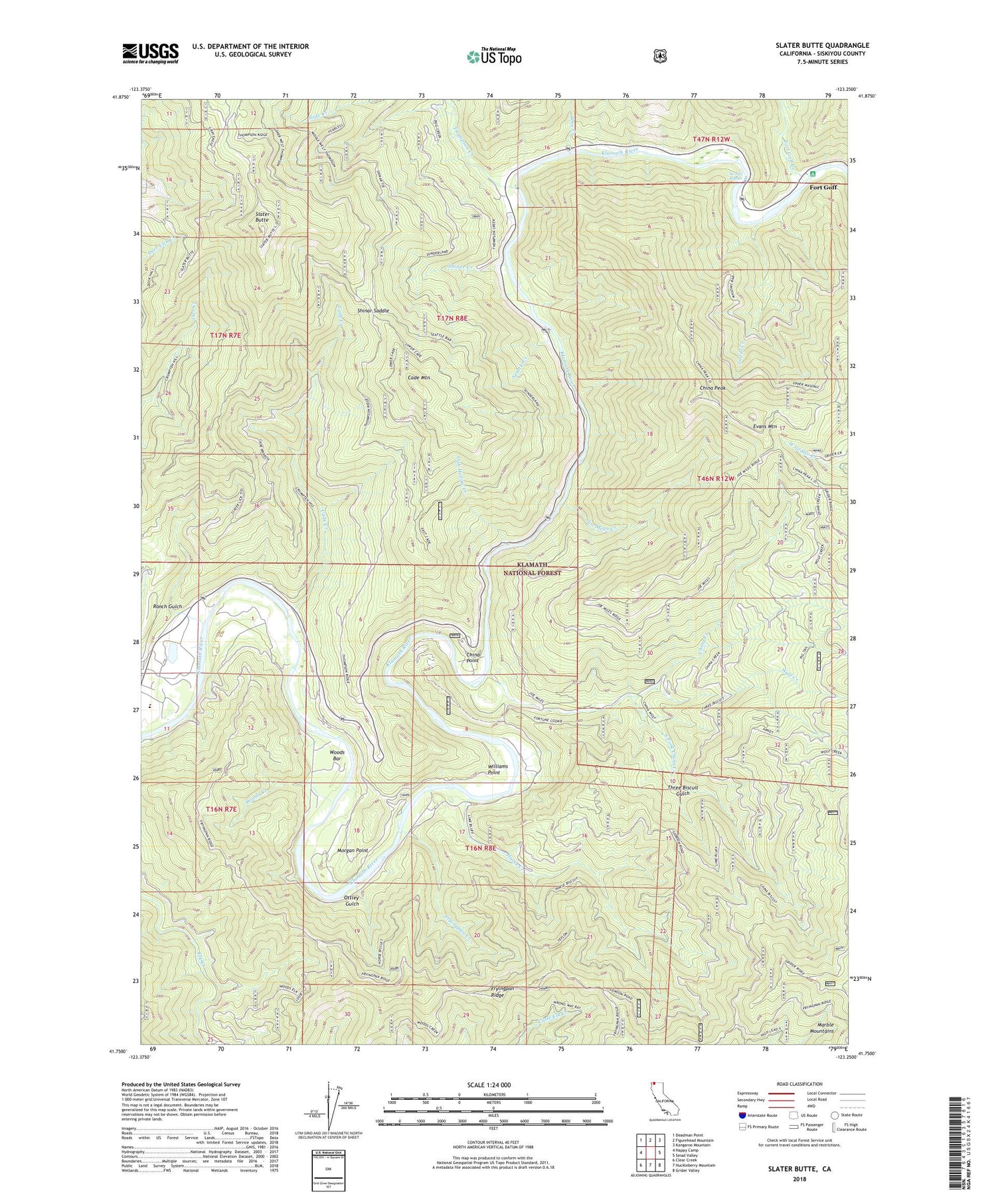 Slater Butte California US Topo Map Image