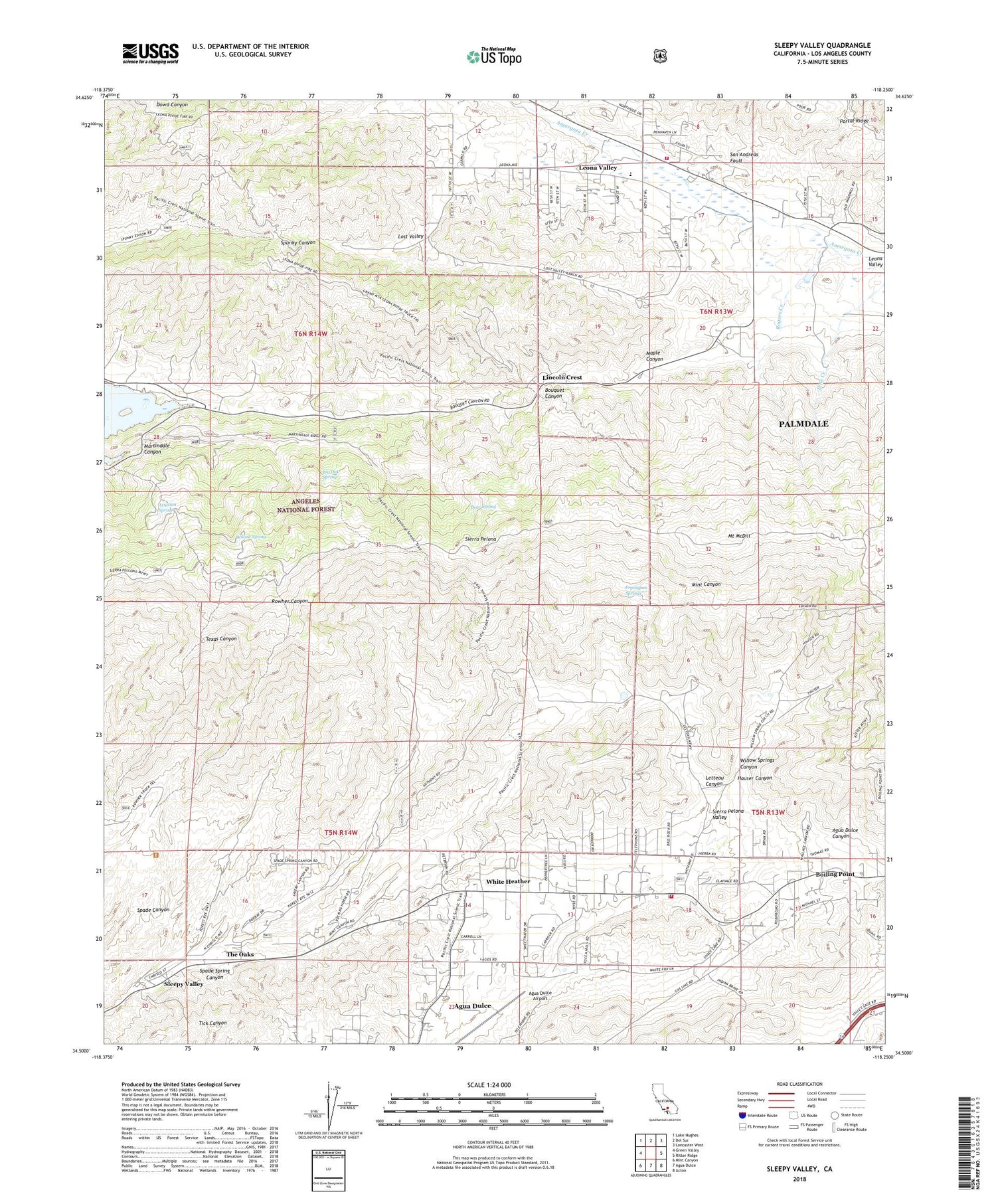 Sleepy Valley California US Topo Map Image