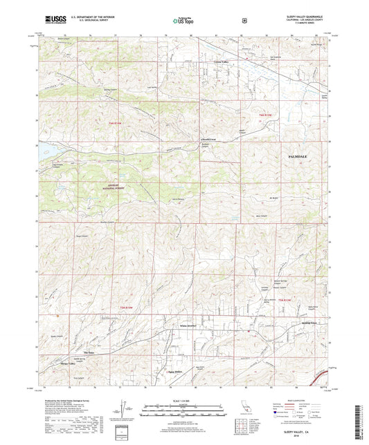 Sleepy Valley California US Topo Map Image