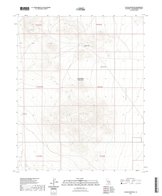 Slocum Mountain California US Topo Map Image