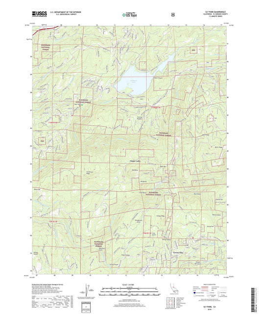 Sly Park California US Topo Map Image