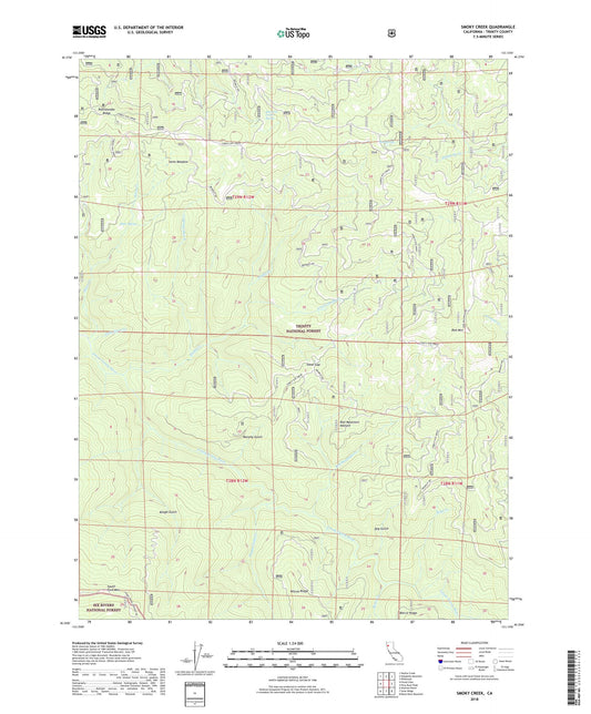 Smoky Creek California US Topo Map Image