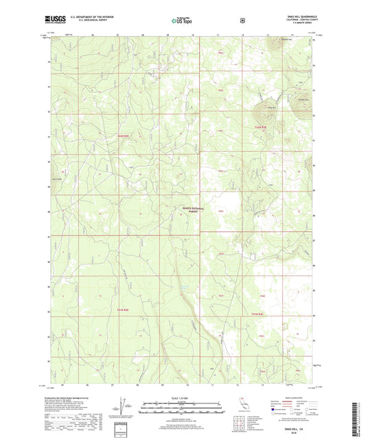 Snag Hill California US Topo Map Image