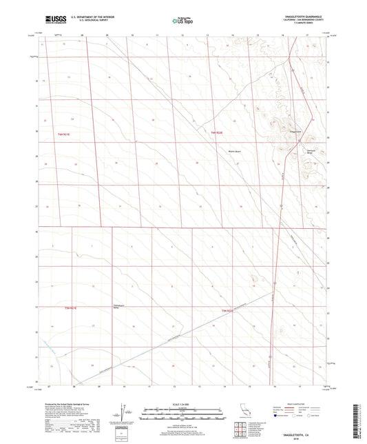 Snaggletooth California US Topo Map Image