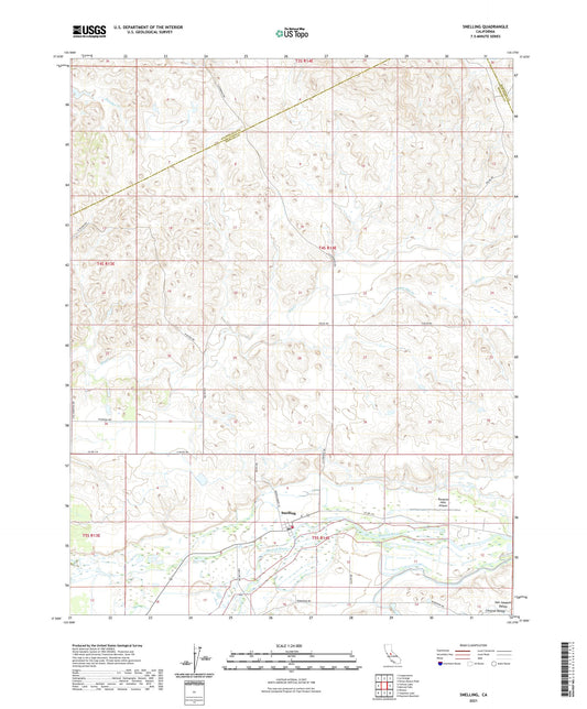 Snelling California US Topo Map Image