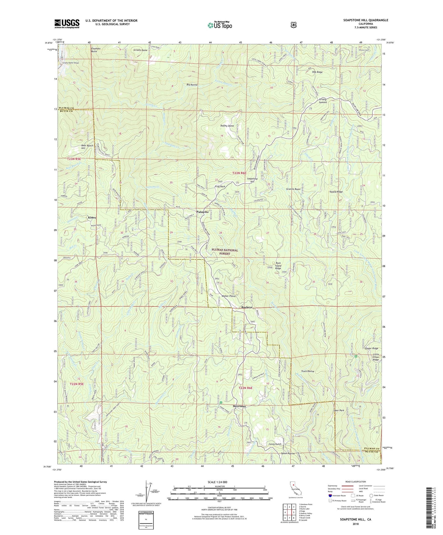 Soapstone Hill California US Topo Map Image