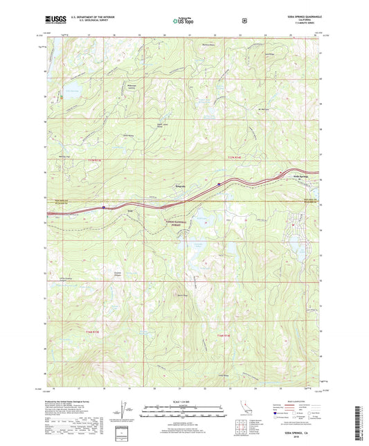 Soda Springs California US Topo Map Image
