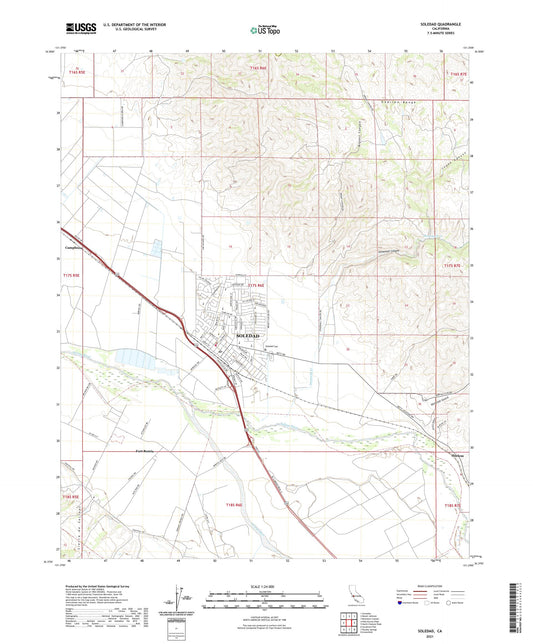 Soledad California US Topo Map Image