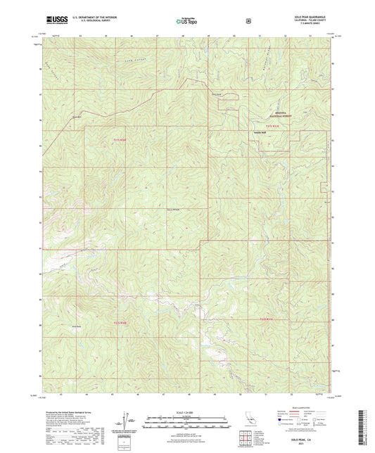 Solo Peak California US Topo Map Image