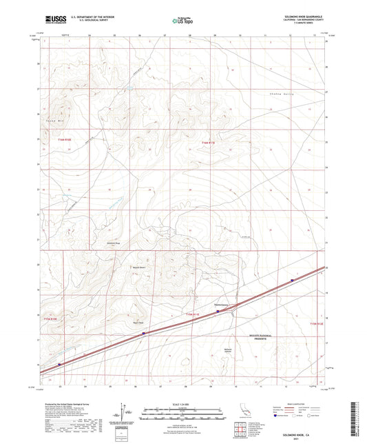 Solomons Knob California US Topo Map Image