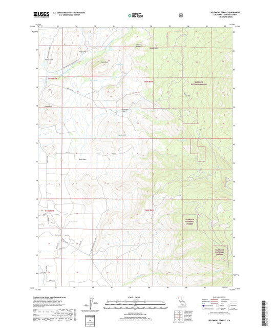 Solomons Temple California US Topo Map Image