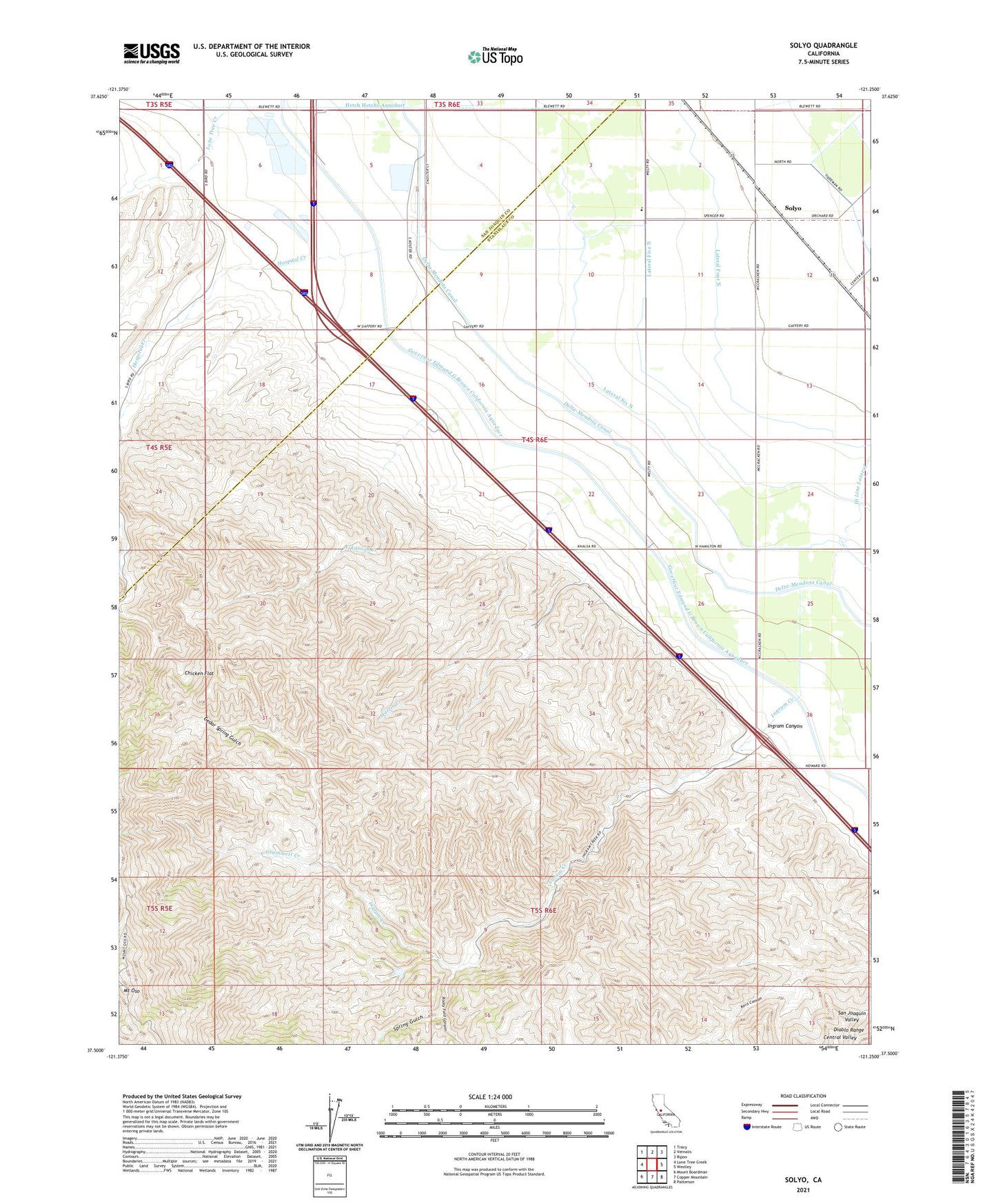Solyo California US Topo Map Image