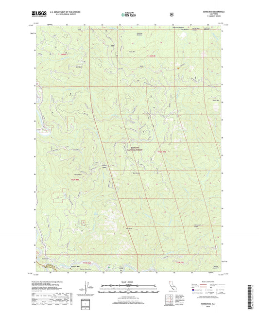 Somes Bar California US Topo Map Image