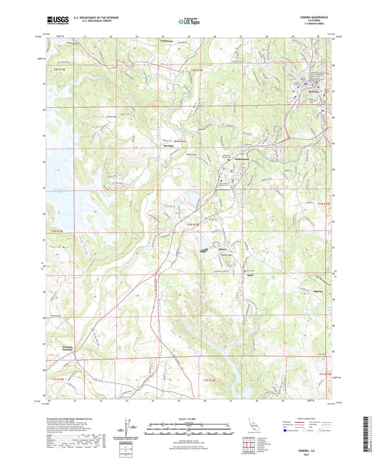 Sonora California US Topo Map Image
