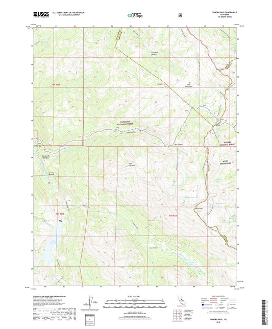 Sonora Pass California US Topo Map Image