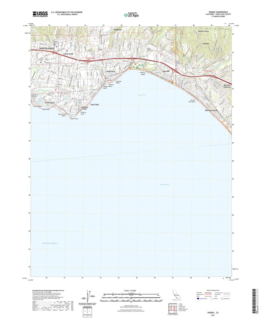 Soquel California US Topo Map Image