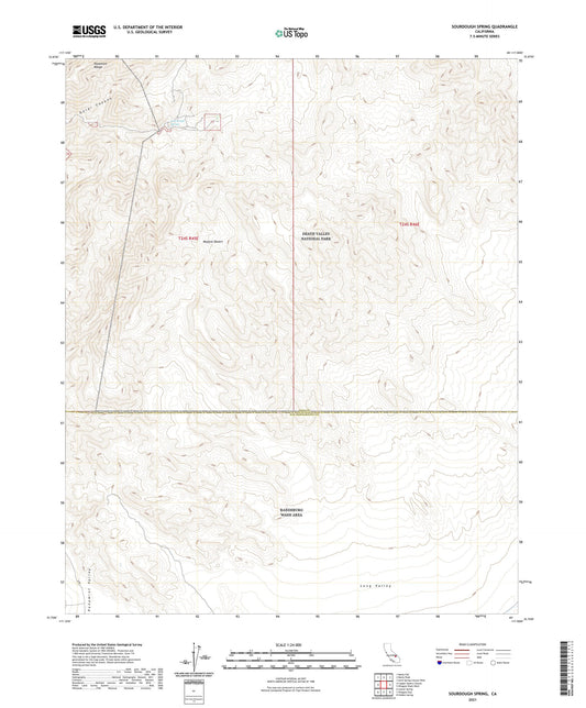 Sourdough Spring California US Topo Map Image