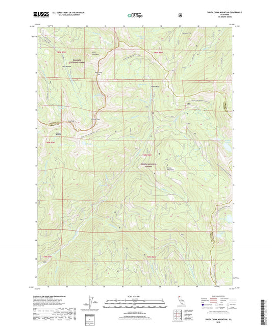 South China Mountain California US Topo Map Image