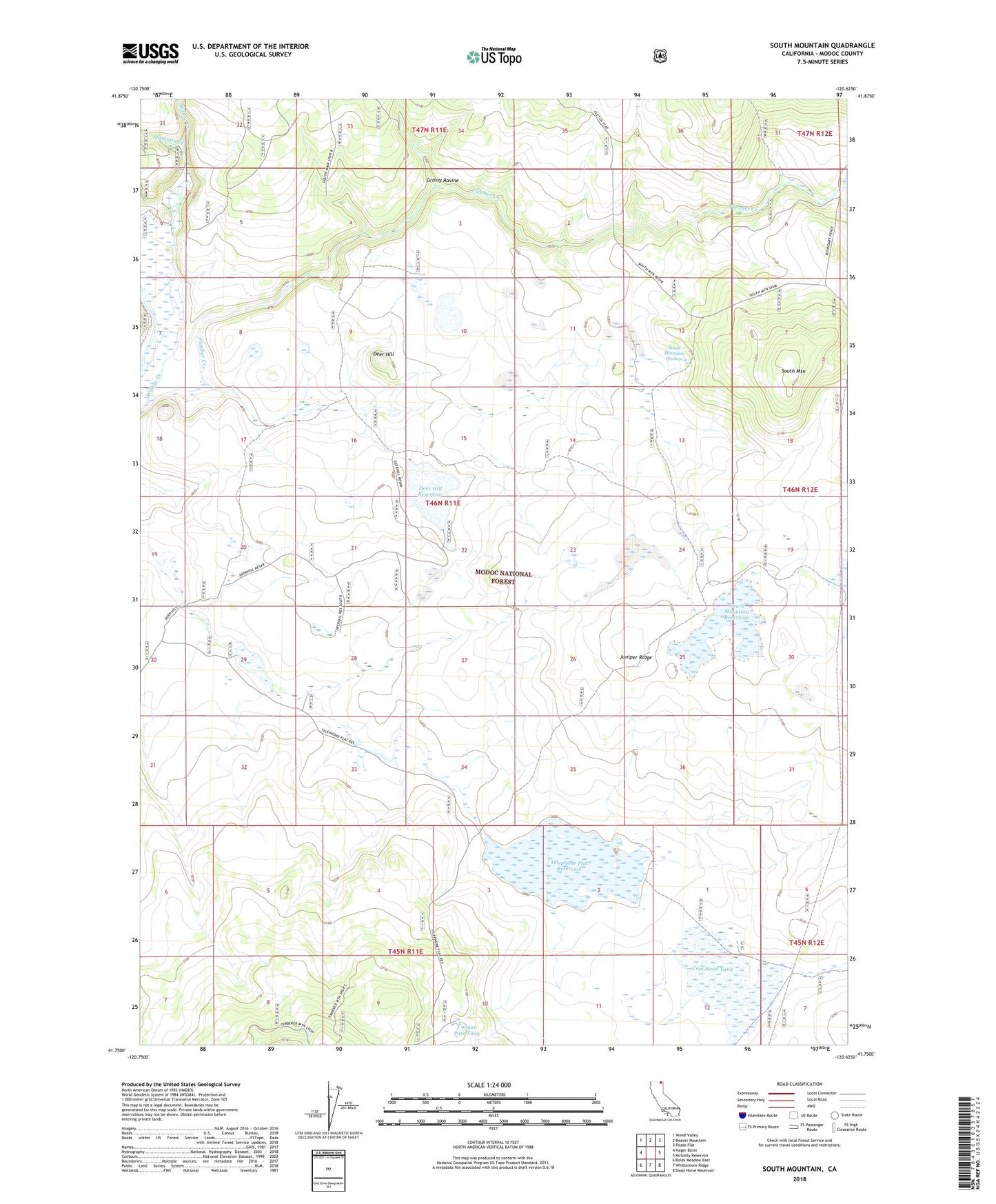 South Mountain California US Topo Map Image