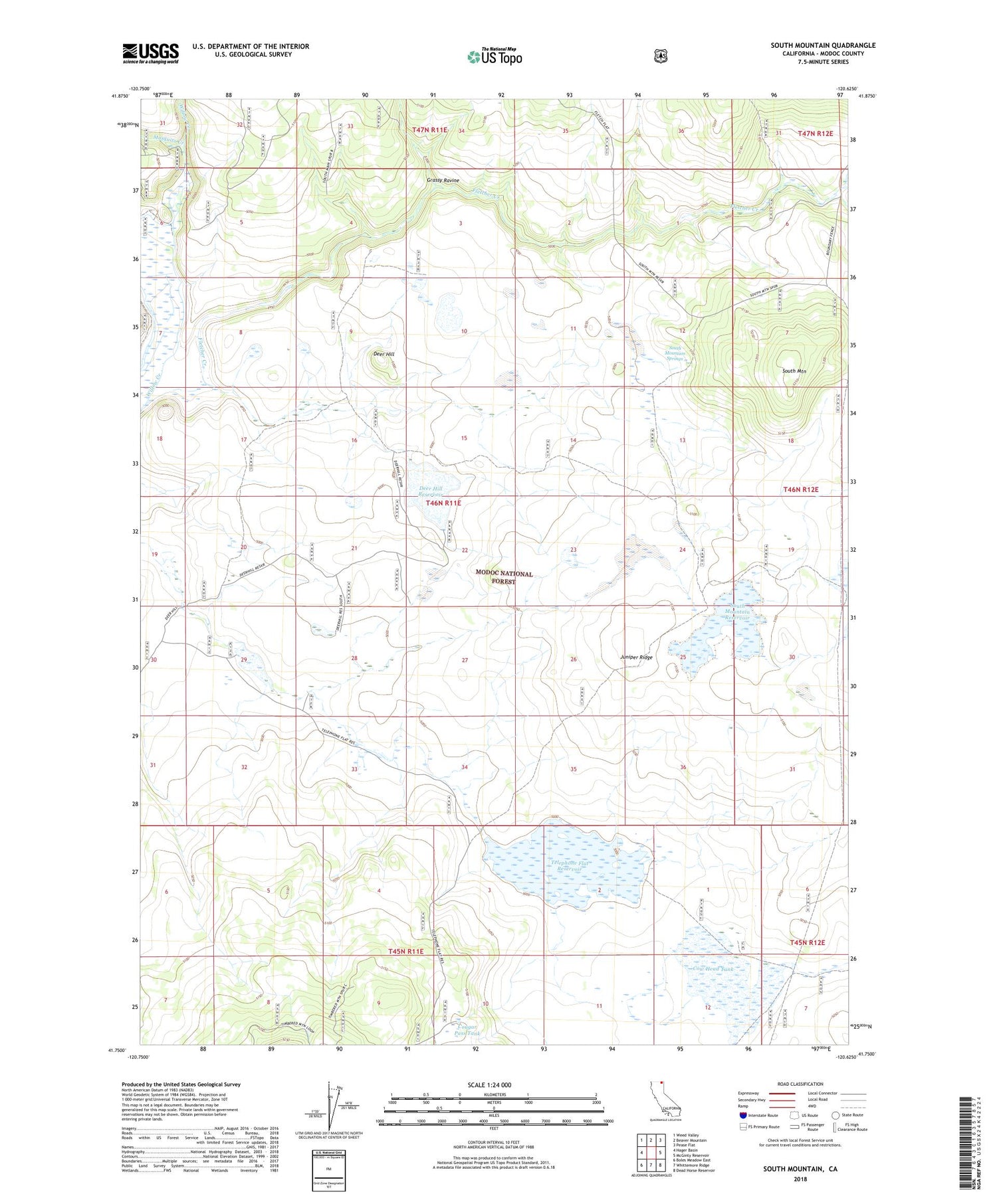 South Mountain California US Topo Map Image