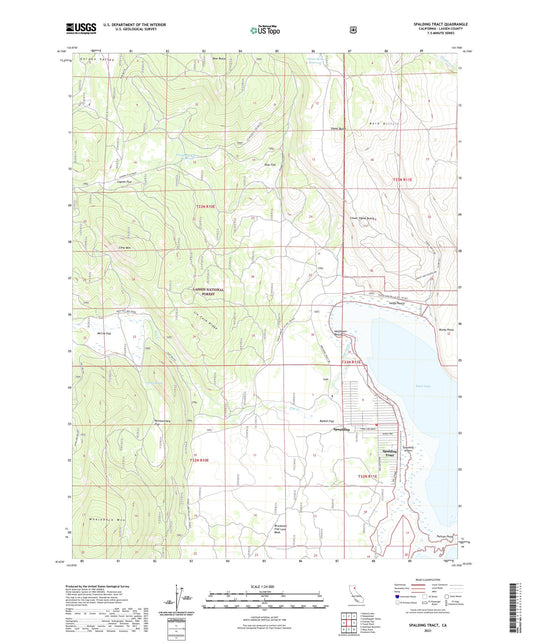 Spalding Tract California US Topo Map Image