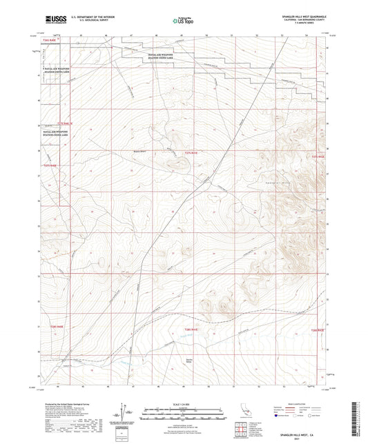 Spangler Hills West California US Topo Map Image