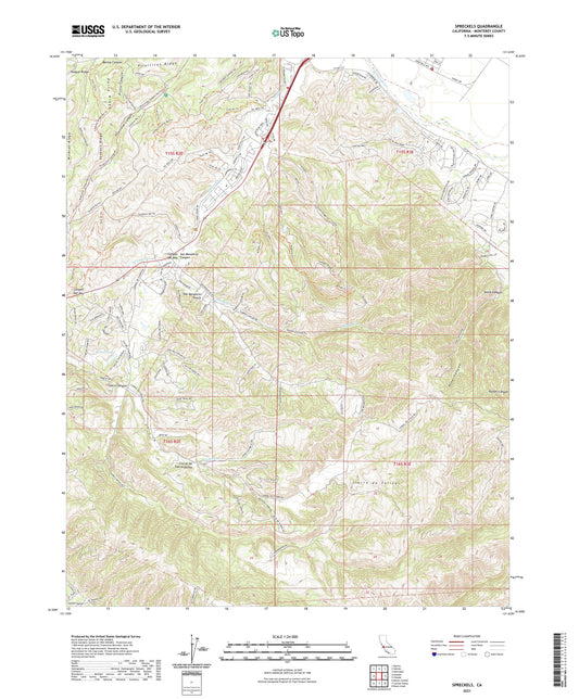 Spreckels California US Topo Map Image