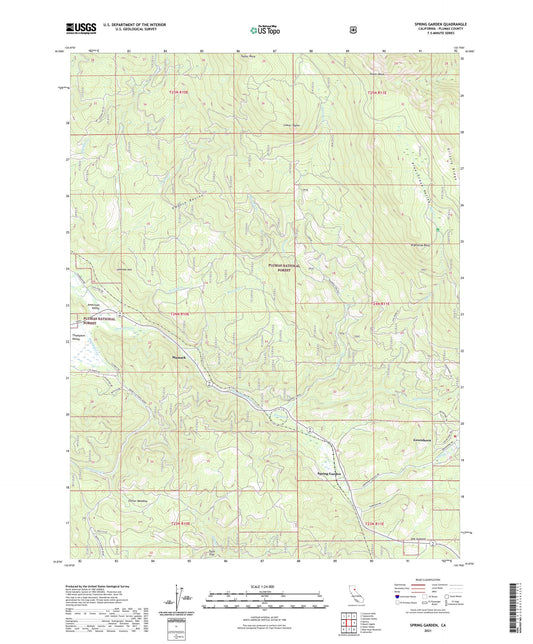 Spring Garden California US Topo Map Image