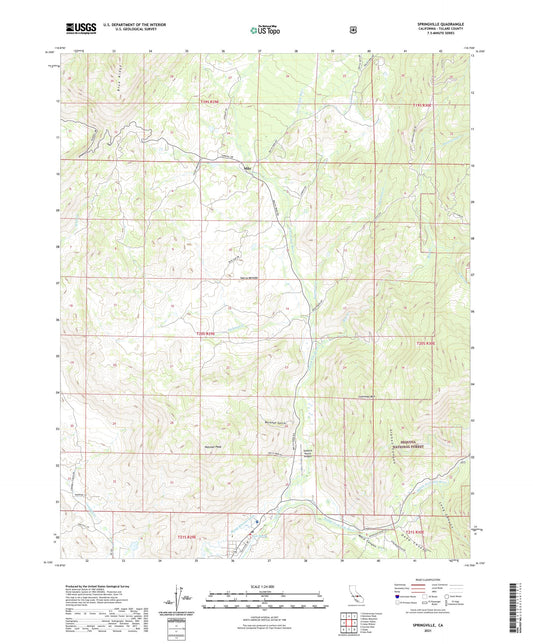 Springville California US Topo Map Image