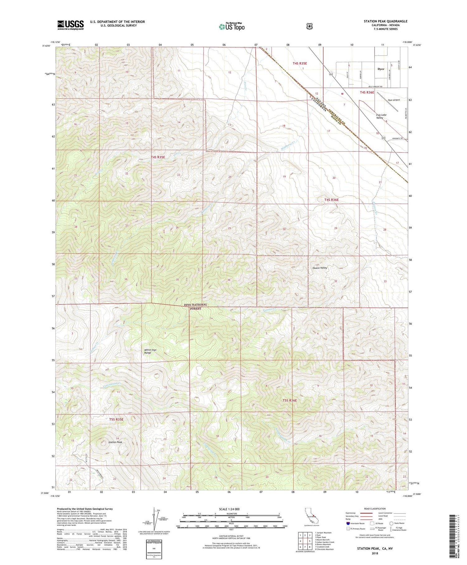 Station Peak California US Topo Map Image