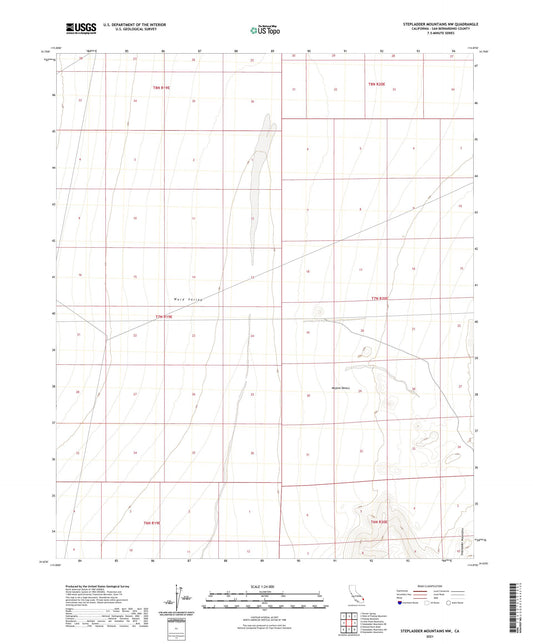 Stepladder Mountains NW California US Topo Map Image