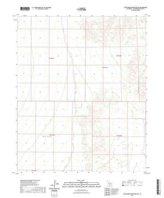 Stepladder Mountains SW California US Topo Map Image