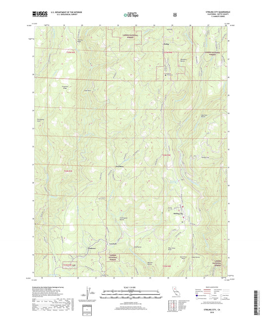 Stirling City California US Topo Map Image