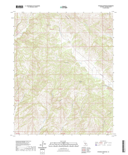 Stockdale Mountain California US Topo Map Image