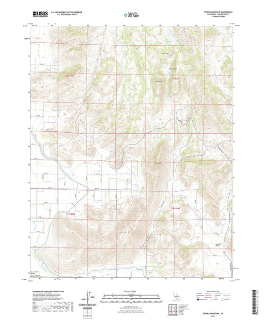 Stokes Mountain California US Topo Map Image