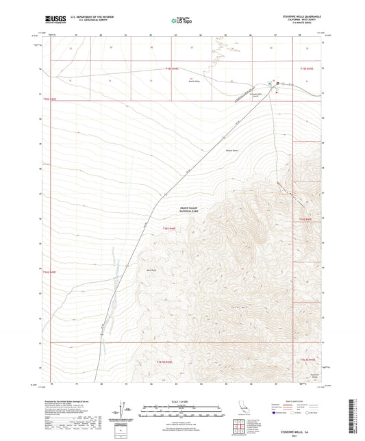 Stovepipe Wells California US Topo Map Image