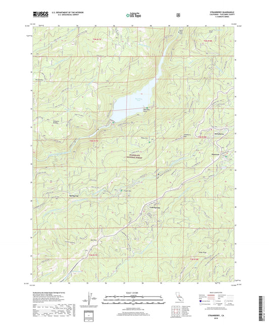 Strawberry California US Topo Map Image
