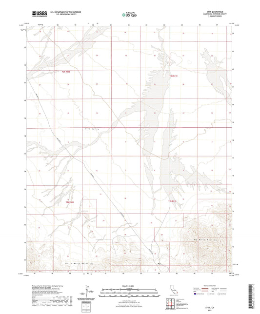 Styx California US Topo Map Image