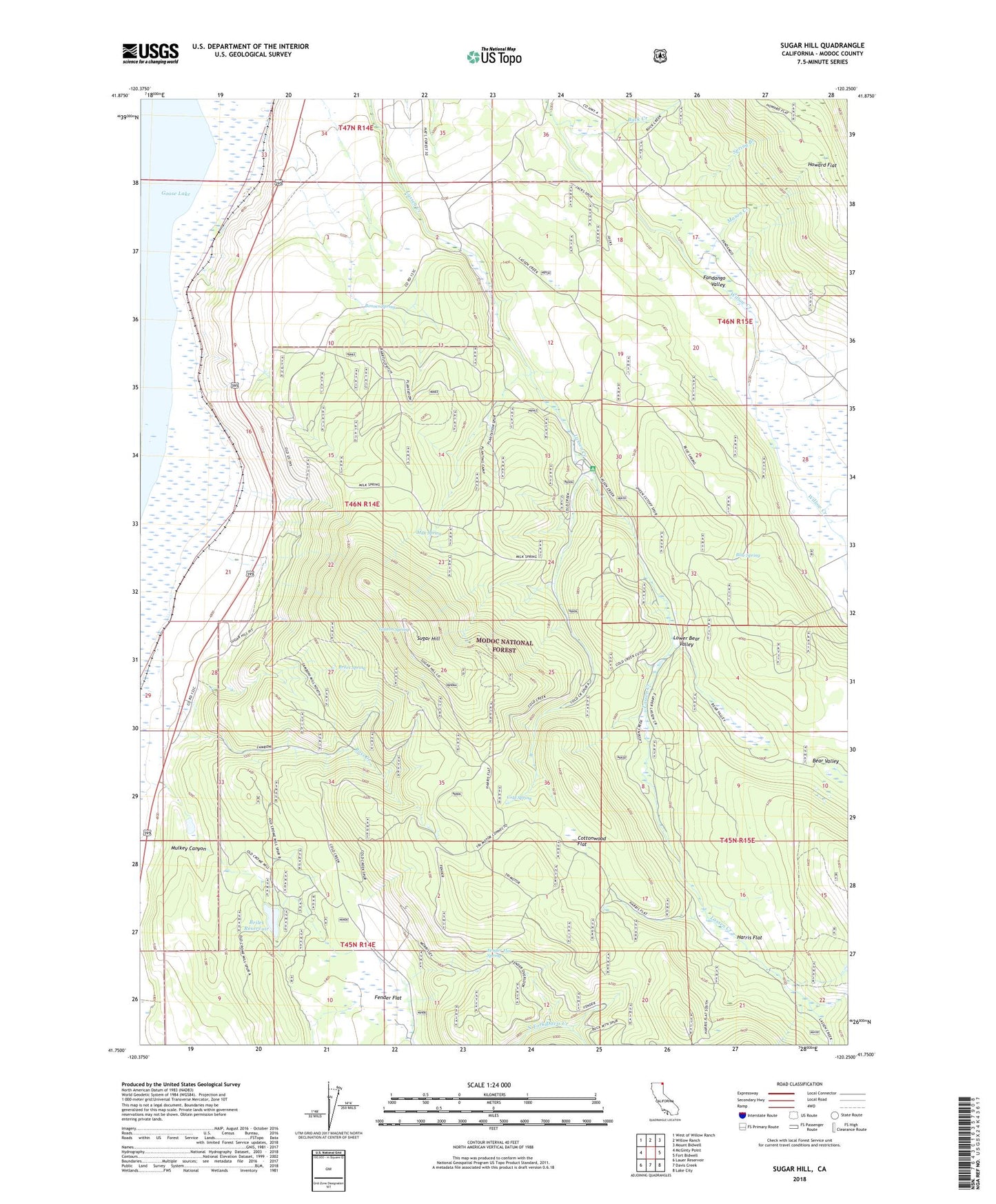 Sugar Hill California US Topo Map Image