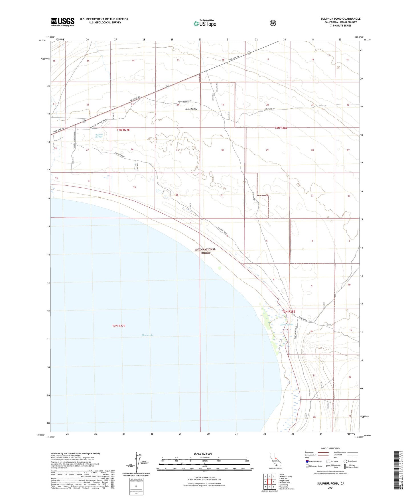 Sulphur Pond California US Topo Map Image
