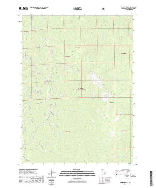 Summit Valley California US Topo Map Image