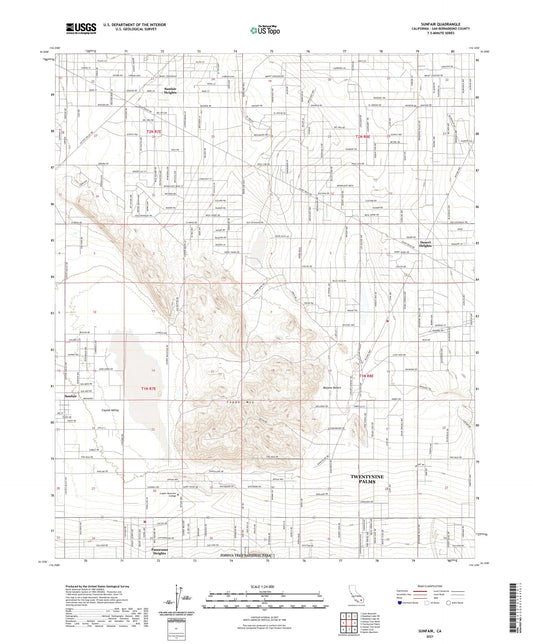 Sunfair California US Topo Map Image