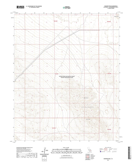 Sunshine Peak California US Topo Map Image
